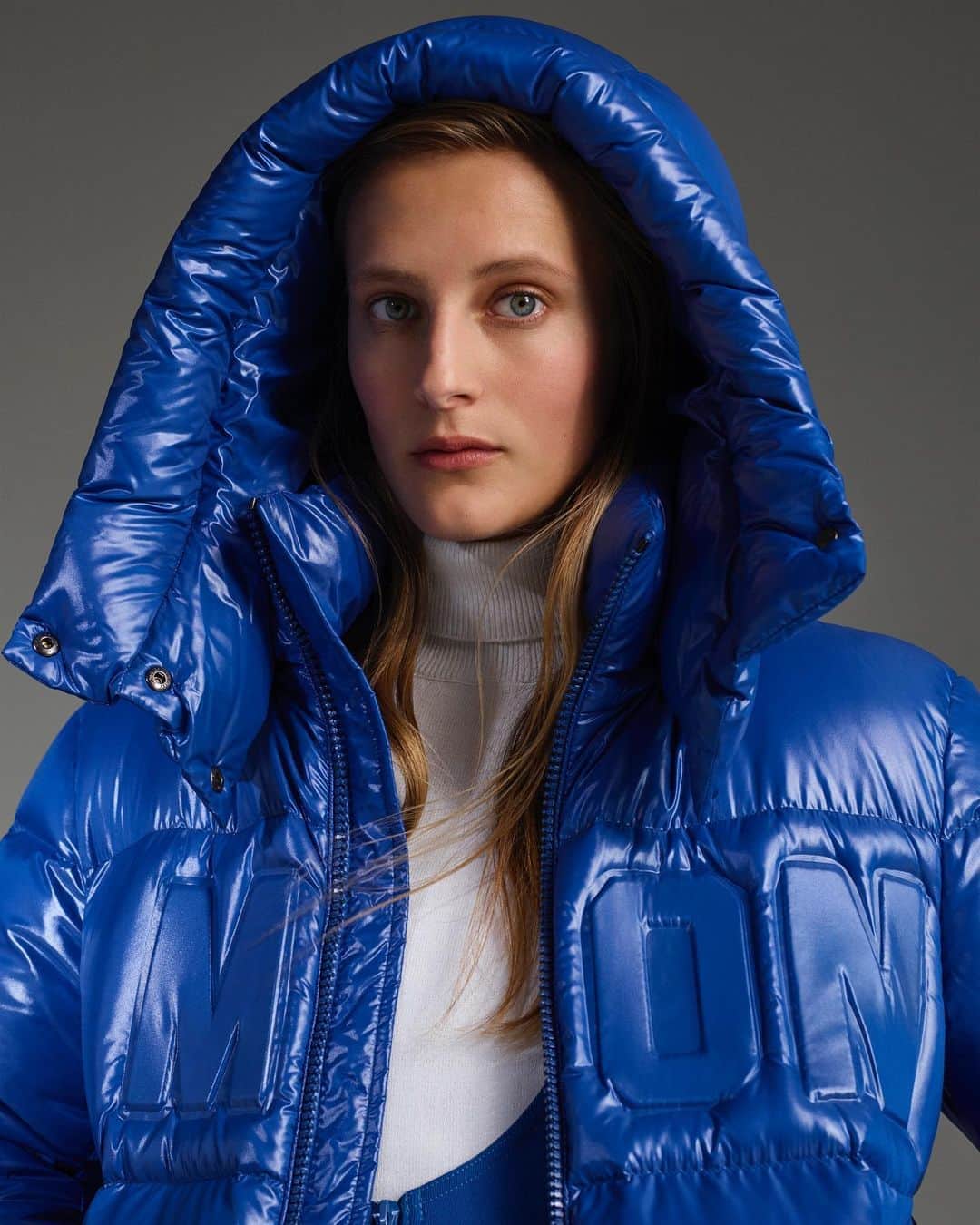 のインスタグラム：「Step into liquid.   Nylon laqué: A Moncler trademark. The featherweight Guernic carries it forward, with liquid sheen nylon and a fit inspired by the all-time classic Maya jacket.  Moncler: Protecting from the elements since 1952.   #WeAllWearMoncler」
