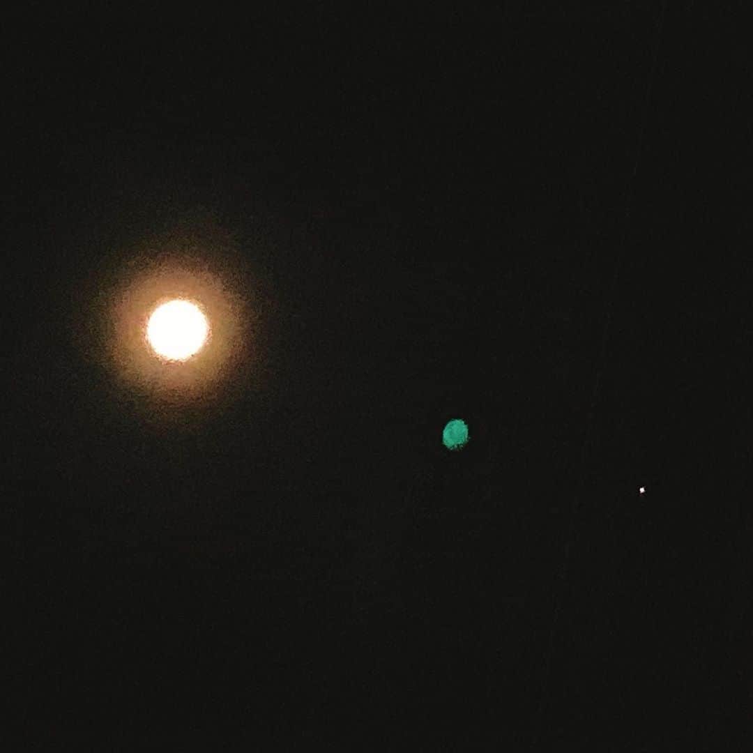 柳下毅一郎のインスタグラム：「#moon and #mars」