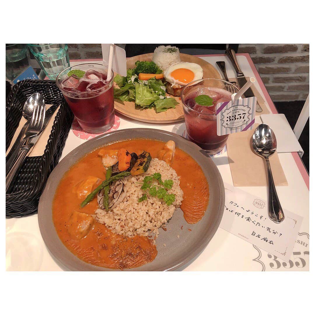 松永杏奈のインスタグラム：「2020.10.28❣️ まいやんのカフェ行ってきましたー☺︎ 美味しかったです💓 . . . . . . #白石麻衣 #まいやん #白石麻衣カフェ #maishiraishi #まいやんありがとう #3357 #乃木坂46」