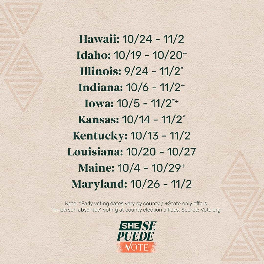 ダナイ・ガルシアさんのインスタグラム写真 - (ダナイ・ガルシアInstagram)「Election Day is just a few days away. I Hope most of you have already voted! But if you haven’t voted yet or were planning to vote by mail: go TODAY in person—don’t mail your ballot, instead drop it off at a BALLOT DROP OFF BOX or vote early in person. In many states, Today, (Friday 10/30) is the LAST day to vote early. Voting early in person is safe when you wear a mask and socially distance, just like when we go to the grocery store or to pick up our take out! Imagine the future you want and go vote for it, don’t let your voice be left out of this election—make it heard! We can make a difference in this election, we just have to show up and VOTE!  #thisishappening #vote #2020 #herewego #states #usa #shesepuede @she_sepuede  Never forget the magic 🍀」10月31日 2時45分 - danaygarcia1