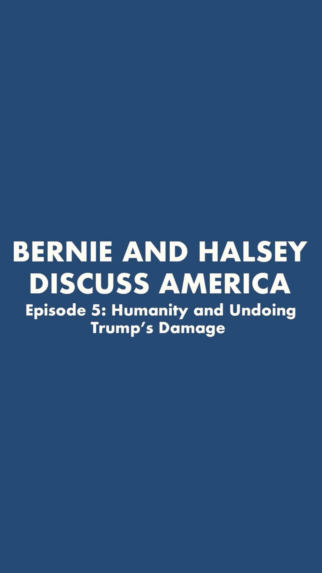 Halseyのインスタグラム：「Humanity and Undoing Trump’s Damage • As I wrap up my conversation with Senator Sanders, we discuss the devastating implications of another four years with Donald Trump as President, and why it is so important for you to go out and vote this Tuesday, November 3rd.」