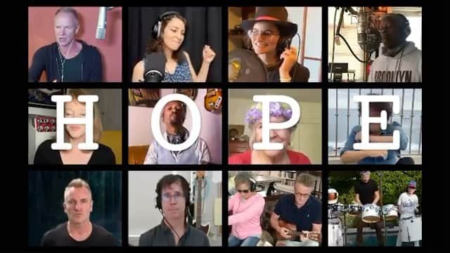 ミッキー・サムナーのインスタグラム：「My incredible brother @thejoesumner along with other incredible musicians created a beautiful Hopeful song & video !! Please share! Please VOTE ! Please stay Hopeful !! ♥️ • @christianhebel @gaby_moreno @aceofcupsofficial @therichardmarx @joescarborough @mikabrzezinski @thetomsyrowski @msnbc @headcountorg @coreyglover @actualbenfolds @fantasticnegrito @blairsinta @joebiden @kamalaharris @officialrumbledoll @theofficialsting @thejoesumner @barnabybright @unitethecountry @julianahatfield @rockydawuni @asburyjukes @rainjphoenix @morningjoe @fuschiakate @thesoundofaja @patricktoneill  #voteforhope #votebiden #votebidenharris #hope #hope2020」