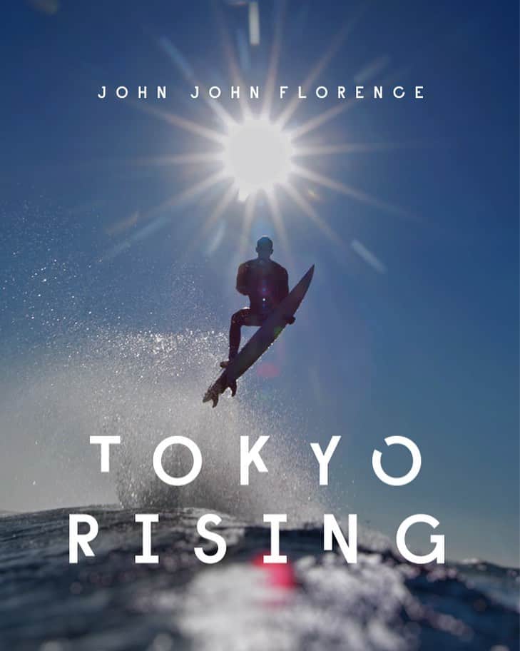 ジョン・ジョン・フローレンスのインスタグラム：「Excited to finish a new film project we are calling ‘Tokyo Rising.’ More details on the release coming soon! - Thankful to have a few surfers who inspire me competitively be part of the project.  And thank you @clifbar for the support in making this! #TokyoRising」