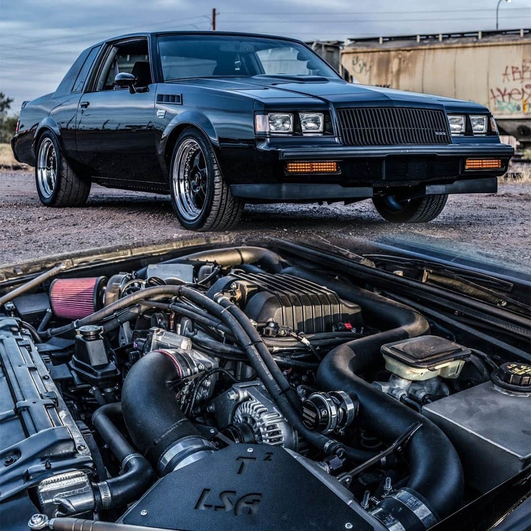 Classics Dailyさんのインスタグラム写真 - (Classics DailyInstagram)「#ClassicsFeature _____ Bobby's "Grand Nasty" 1,200hp, twin-turbo LSA powered, fire-breathing, and @detroitspeed Equipped 1986 Buick Grand National. _____ #classiccar #musclecar #hotrod #protouring #prostreet #restomod #classicsdaily #streetrod #streetcar #customcar #hotrods #streetrods #buick #grandnational #gnx #gn #lsa #twinturbo」10月31日 4時01分 - classicsdaily