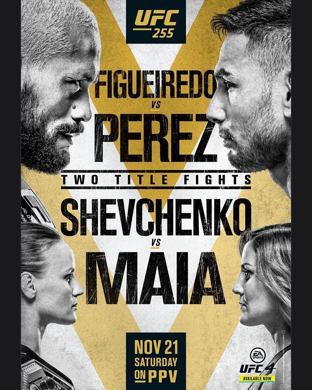 UFCさんのインスタグラム写真 - (UFCInstagram)「The flyweight titles are on the line 🏆 Your #UFC255 poster has just been released!」10月31日 5時00分 - ufc