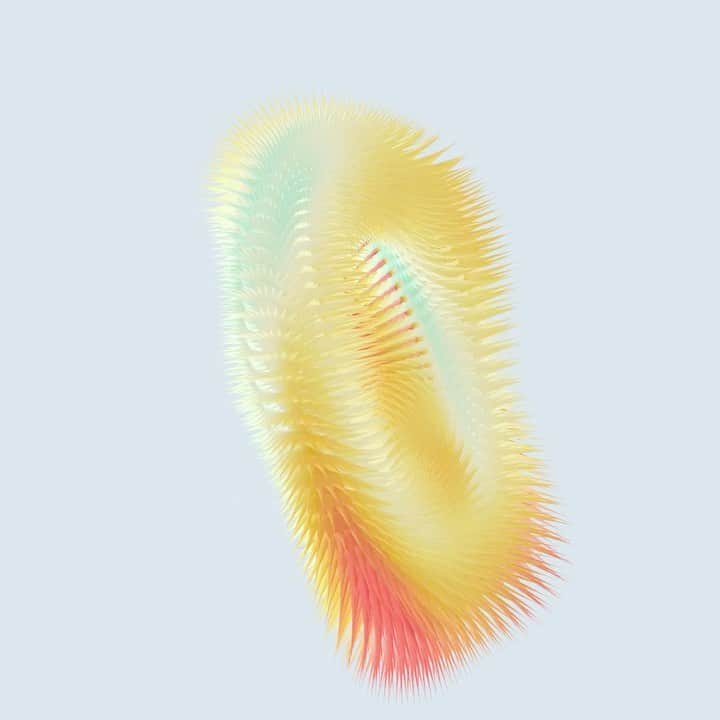 下山裕貴のインスタグラム：「Happy Day.⠀ ⠀ #infinitelooptorus visual made by #touchdesigner. ⠀ Thanks to @ko_hui_ #notothetalkingball for great tips&tricks.⠀ ⠀ @touchdesigner⠀ #visuals #visualart #generativeart #digitalart #mediaart #nodeart #codeart #immersiveart #abstractart #installationart #creativecoding #generativedesign #graphics #motiongraphics #graphicdesign #vj #vjing #digitalcreator #映像クリエイター #デジタルアート #ジェネラティブアート」