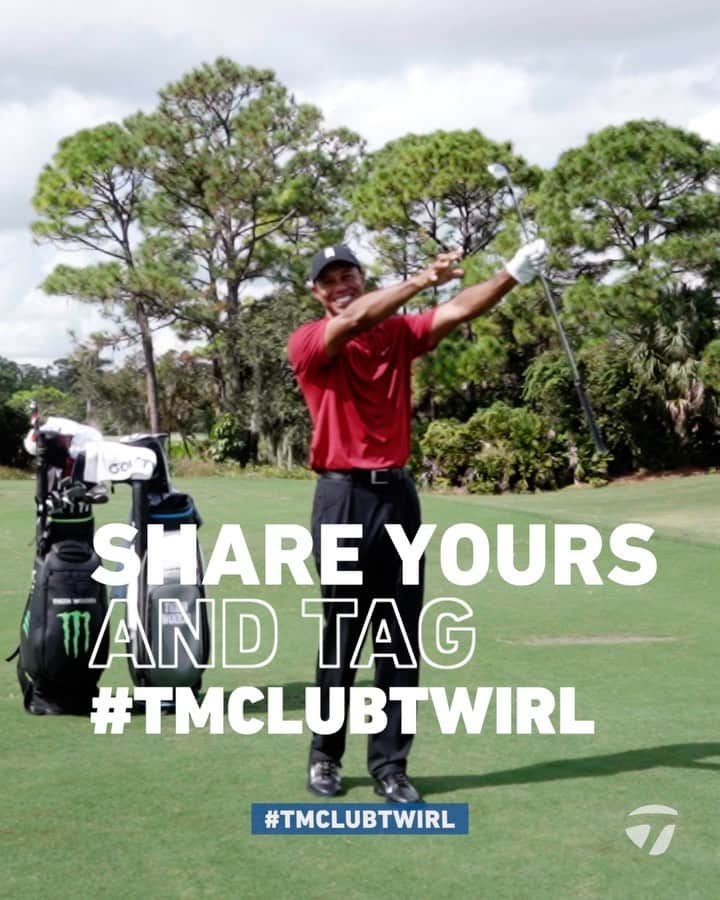 タイガー・ウッズのインスタグラム：「A good shot deserves a good twirl—and @taylormadegolf’s #TMClubTwirl Challenge is looking for the best ones out there. Submit your own video on your Instagram and use #TMClubTwirl and you’ll be entered to win a pair of Milled Grind 2 Wedges with my grind and a SIM driver. Head over to @taylormadegolf’s page for the full details.」