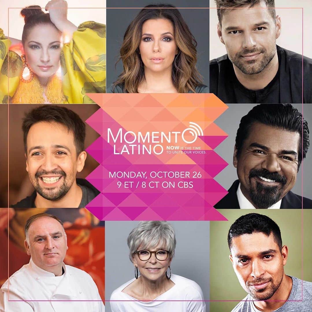 ウィルマー・バルデラマのインスタグラム：「#EssentialHeroes is TONIGHT on @CBSTV! Join @Momento_Latino  @funnyordie @EvaLongoria @GloriaEstefan & @Ricky_Martin as we celebrate the Latinx community and all our heroes leading us towards recovery! #MomentoOnCBS airs at 9pm!」