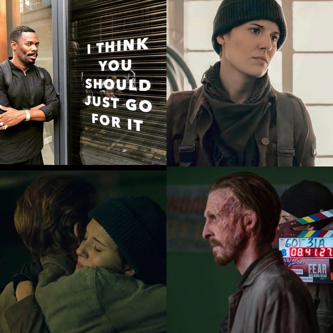 マギー・グレイスのインスタグラム：「Who tuned in last night for the new “Die Hard” episode of @feartwd ?! It was beautifully directed by our very own @kingofbingo. I loved teaming up with @austinamelio, and I think we both felt lucky we landed with Colman to tell this story ! 👊🏻🚁🏢」