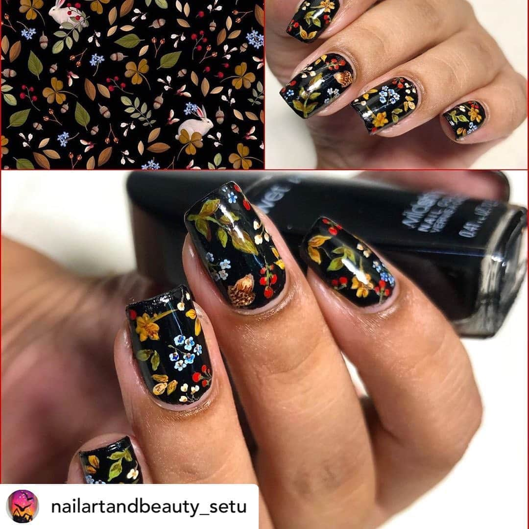 Nail Designsさんのインスタグラム写真 - (Nail DesignsInstagram)「Credit: @nailartandbeauty_setu 🍁🍃🍂. . Finally Freehand Fall Inspired mani with some intricate painting inspired by @poulinabog pattern. I am very happy with the detailing. Don’t miss out the Acorn; I redid them thrice but it was worth I guess. 🍃🍁🍂 .   #nailitmag #freehandnailart #freehandnailartist #nailpro #nailart #nailblogger #naildesigns #nailartpromote #wownails #nailsofinstagram #nailswag #manicure #manicure_ideas #nailitmag #nailitdaily #nailpromote #nailartswag #nailstagram #nailartfeature #dailynailart #nailfashion #nailsmagazine #cuteynails01 #nailsmagazine #fhnailart #fallnails #fallmani #autumnvibes🍁 #autumnnails」10月27日 3時24分 - nailartfeature