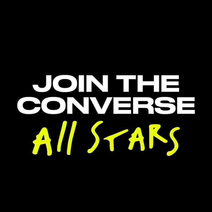 converseのインスタグラム：「This could be you. Join the Converse All Stars team and get set to change the game across culture, sport and your own communities.⁣ ⁣ GET ACCESS TO EXCLUSIVE WORKSHOPS, CONVERSATIONS AND PERFORMANCES: You’ll be invited to team member-only workshops, conversations with the boldest and brightest of Converse and music performances where only All Stars are on the guest list.⁣ ⁣ COLLABORATE ON NEXT LEVEL CREATIVE WORK: You bring the vision and we’ll serve up the space, the community and the resources you need to take your creative ideas to new heights.⁣ ⁣ OPPORTUNITIES FOR MENTORSHIP, COMMISSIONS AND FUNDING: We’re always looking to connect All Stars with mentors, identify members to commission for Converse brand work and serve up funding to projects with the potential to create change.⁣ ⁣ We want you on the team. Apply now at converse.com/allstars (link in bio). #ConverseAllStars」