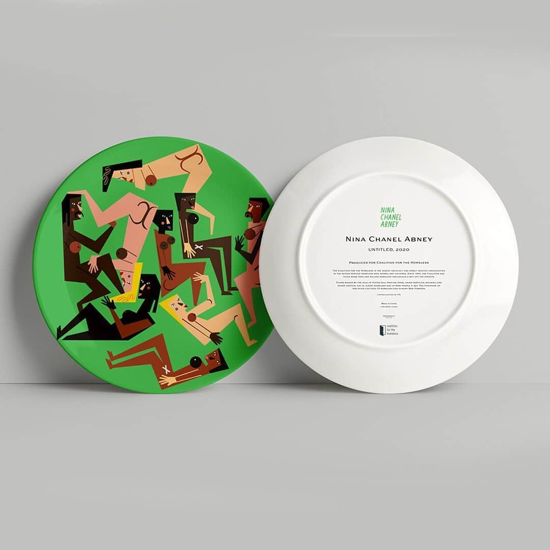 HYPEBEASTさんのインスタグラム写真 - (HYPEBEASTInstagram)「@hypebeastart: New York's Coalition for the Homeless (@nyhomeless) and 50 artists have teamed up to design limited edition porcelain plates to help raise funds towards providing food, crisis services, housing, and other critical aid to thousands of homeless and at-risk people a day. Some of the highlights include Yoshitomo Nara’s plate featuring the Japanese artist’s signature, child-like character, Jenny Holzer’s variant that portrays the word “Protect” in script, a colorful composition featuring abstract elements by Eddie Martinez, a vivid design by Nina Chanel Abney spotlighting her geometric subjects and more. The plates are produced in limited editions of 175 and will be available for $175 apiece starting November 16.⁠⠀ Photo: New York’s Coalition for the Homeless」10月27日 4時17分 - hypebeast