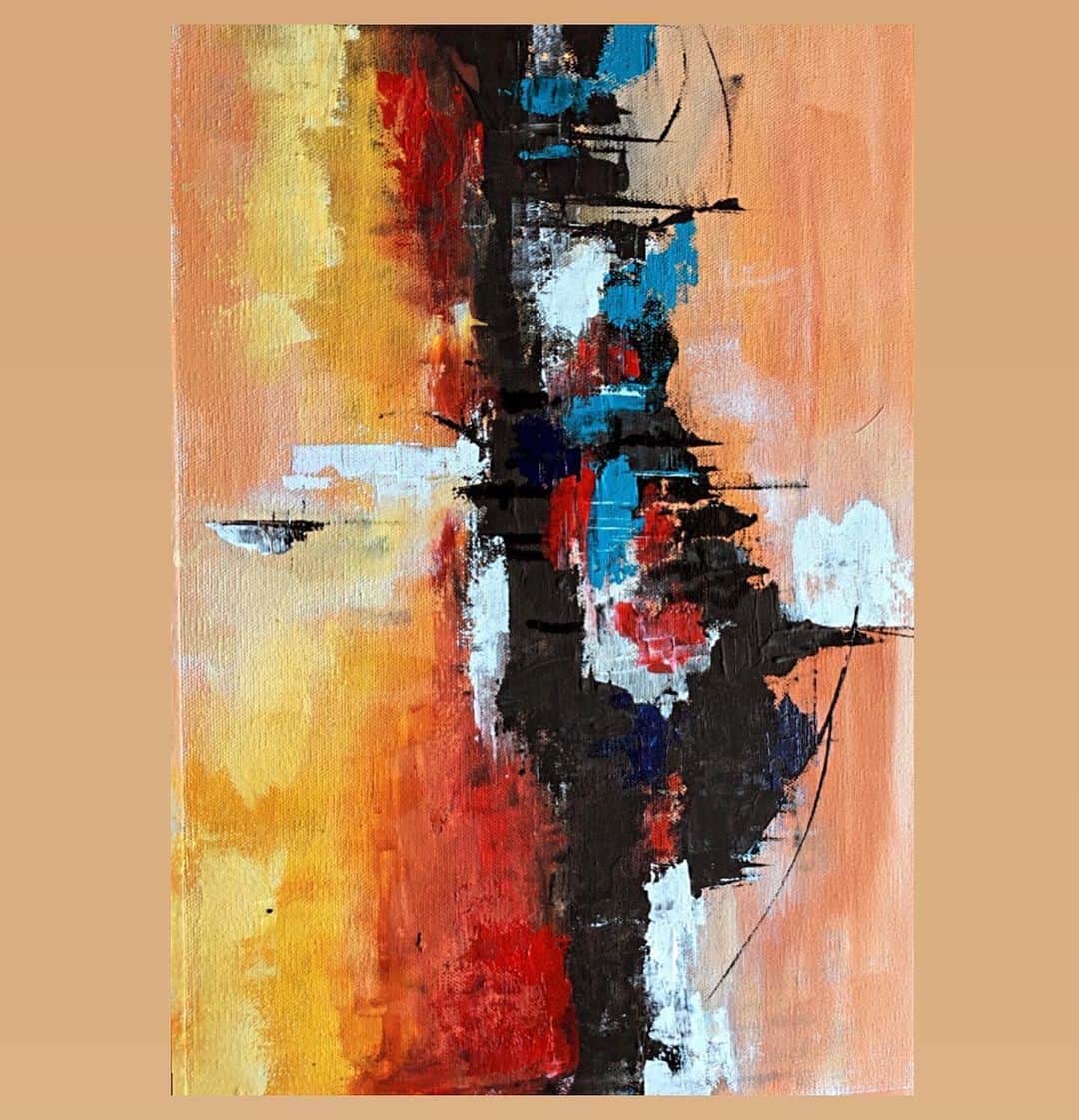 イモージェン・ケアンズのインスタグラム：「Latest mess 🤯 #abstract #art」