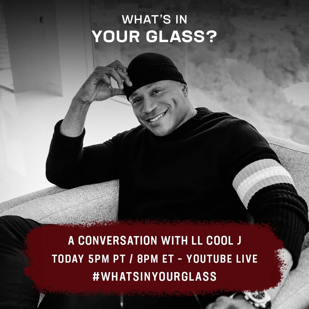 カーメロ・アンソニーのインスタグラム：「Get your glass ready for today's What's In Your Glass? with my guest @llcoolj. 5pm PT/8pm ET you YouTube live and Twitter. #WhatsInYourGlass #STAYME7O Link in bio.」
