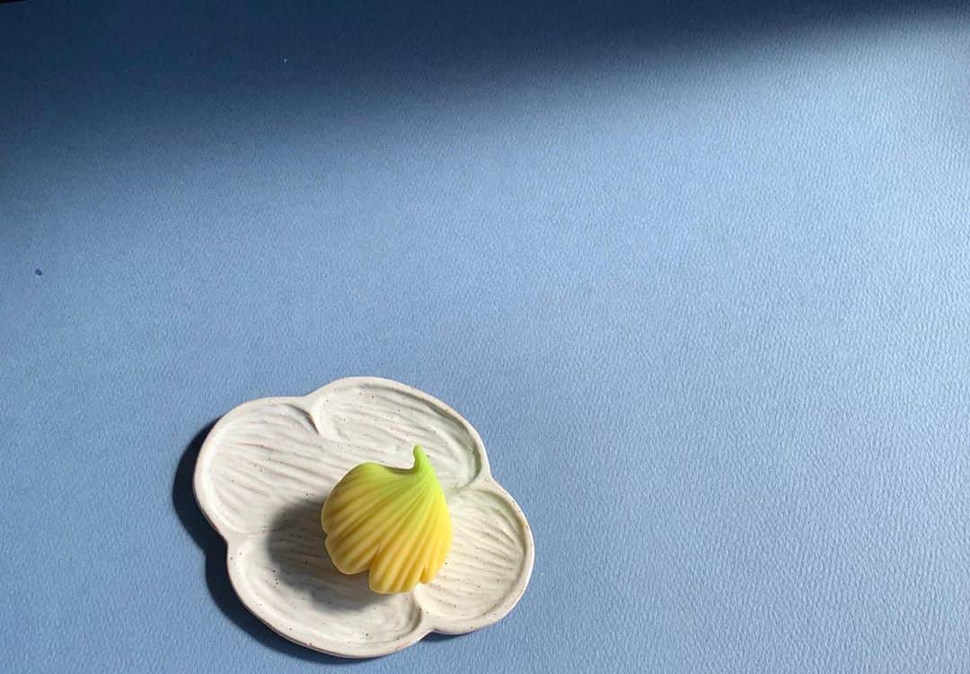Toru Tsuchieさんのインスタグラム写真 - (Toru TsuchieInstagram)「今日の和菓子はねりきりで作った #銀杏 です。 ねりきりとは白餡に餅や芋を混ぜて作った和菓子で 茶道 で使われる「主菓子」の一種です。 撮影用に制作しました。  写真は撮影する時間や品物の大きさ、僕の気分で ライティングを変えて撮っています。 もうインスタを始めて４年なので機材もそれなりに揃ってきて 本格的な機材で撮ってるんでしょ？的に思われそうですが 自然光でディフューザーだけという撮り方もしています。 ディフューザーの効果は光を弱くするというよりも 柔らかい光にします。＝柔らかい影になります。  フェイスブックページのいいね！もよろしくお願いします。 https://www.facebook.com/shishisu/ I would like a job request from you. Today's wagashi is #ginkgo with Nerikiri. The Nerikiri is the material of wagashi made by mixing the rice cake and yam in white bean. Is a kind of "Jounamagashi" as used in the tea ceremony. The sweets I've made for the shooting.  #福泉堂  #和菓子  #出雲 #葉っぱ #撮影 #お菓子 #陽の光 #キレ #アルバイト募集 #sweets #紅葉 #秋の色」10月27日 7時03分 - choppe_tt