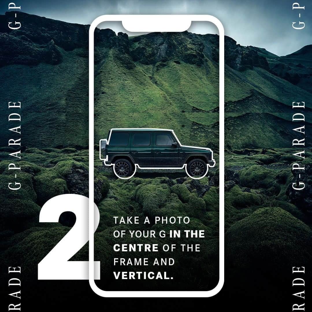 Mercedes AMGさんのインスタグラム写真 - (Mercedes AMGInstagram)「[For conditions of participation see below] Join the G-Parade! And this is how you can be part of the world’s first digital motorcade made of G-Classes: 1. Grab your G-Class and smartphone. 2. Take a vertical photo of your G-Class. Make sure you capture it from the side and centered in the middle. 3. Share it on public with #gparade.  #MercedesBenz #GClass  Conditions of participation: By uploading the G-Class photos under #gparade until 6th November 2020 you grant Mercedes-Benz AG a single right that is not restricted in terms of location or time, and can be transferred to third parties, to edit the images and publish them on the Mercedes-Benz Social Media channels for communications purposes. Furthermore, by uploading the image files you expressly waive the right to be named as the copyright holder. By uploading the images under #gparade you confirm that you have the required copyrights or other rights (e.g. right to publish). Submitting a photo does not grant a right to publicartion.」10月27日 18時00分 - mercedesamg