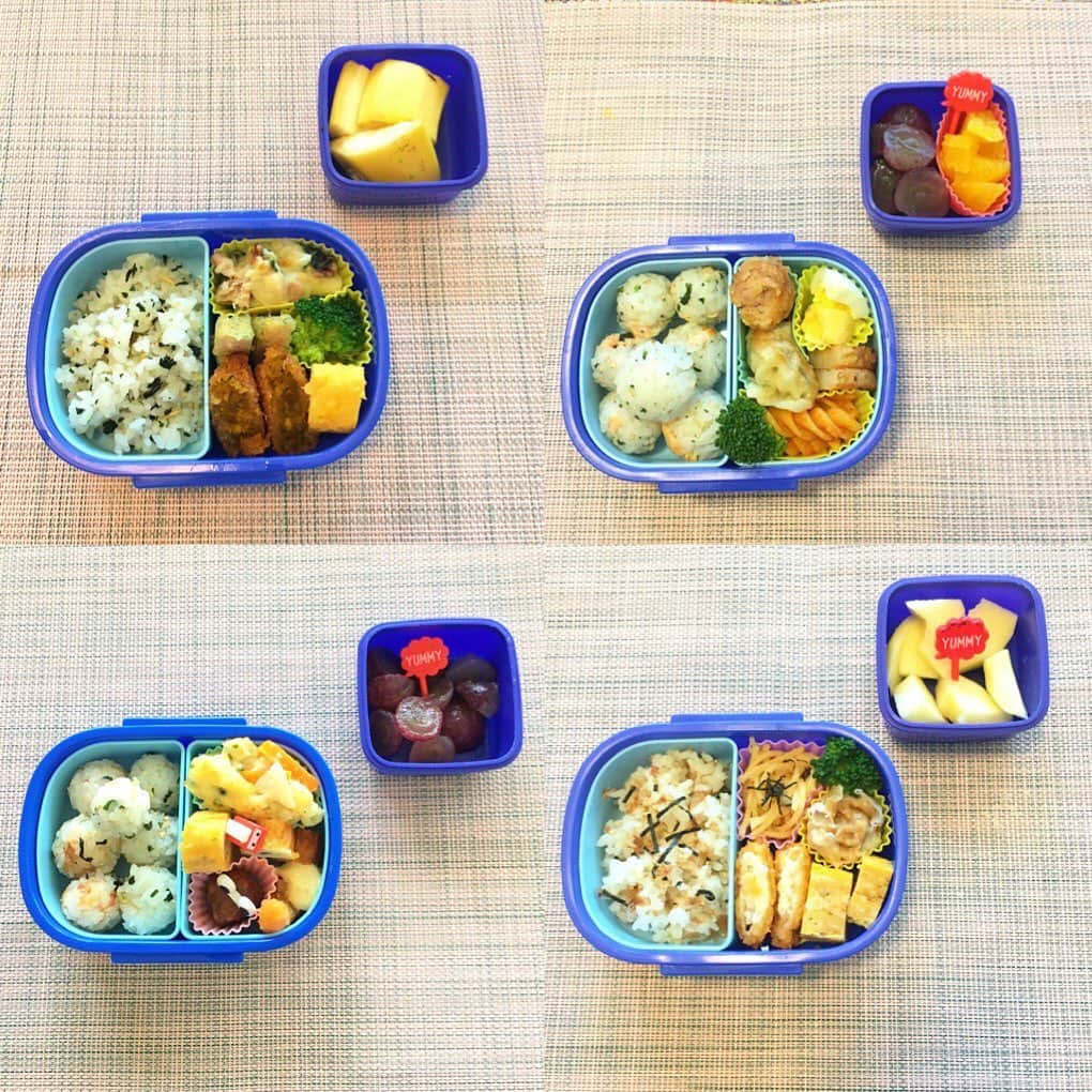 蒲生麻由さんのインスタグラム写真 - (蒲生麻由Instagram)「息子のお弁当🍱 お洒落でも、特別な食材を 使っているわけではないけど、 息子のランチタイムが少しでも 美味しくで楽しく有意義な時間になる様に色々考えながら作ってます😋 大体、息子の大好きなグラタンか、たらこパスタが交互に入ってますw  #幼稚園児お弁当 #試行錯誤 #ここ2日は4時起き #mamalife #男の子ママ #年少さん弁当 #グラタンとたらこスパゲティー好き #作り置き冷凍 #卵焼きだけは自信ある」10月27日 10時52分 - mayugamo_lamana