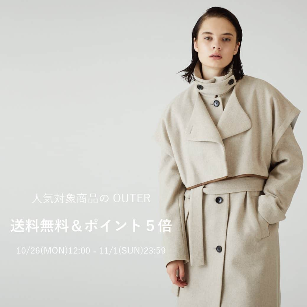 バナーバレットのインスタグラム：「- OUTER FAIR - ﻿ ﻿ いつもBANNER BARRETT WEB STOREをご利用頂き、誠にありがとうございます。﻿ ﻿ ﻿ 本日10/26(月)12:00〜11/1(日)23:59まで、OUTER FAIRを開催致します。﻿ ﻿ ﻿ 期間中、人気対象商品を﻿ 送料無料　ポイント5倍﻿ でご購入頂けます。﻿ ﻿ 是非、お得なこの機会にWEB STOREをご覧ください。﻿ ﻿ ▽WEB STORE﻿ https://store.bannerbarrett.jp/﻿ ﻿ ﻿ 【 nookSTORE 】﻿ 渋谷区猿楽町14-13﻿ TEL : 03-5456-8573﻿ ﻿  ―営業時間―﻿ 11:00-18:00﻿ ―定休日―﻿ 月曜日（月曜日が祝日の場合は翌火曜日が店休となります）﻿ ﻿ #bannerbarrett #nookstore#ヌークストア﻿ #like4like #instgood #followme #バナーバレット #アラフォー #アラフォーコーデ #アラフォーライフ #アラフォーファッション #アラフォー女子 #オフィスカジュアル #アラサー #アラサー女子 #アラサーコーデ #ファッションコーデ #休日コーデ #大人女子 #大人カジュアル #シンプル﻿ ﻿」