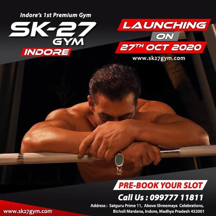 サルマン・カーンさんのインスタグラム写真 - (サルマン・カーンInstagram)「SK-27 gym now in #indore ... stay fit n be safe @sk27gymindore1 @beingstrongglobal @sk27gym」10月27日 15時00分 - beingsalmankhan