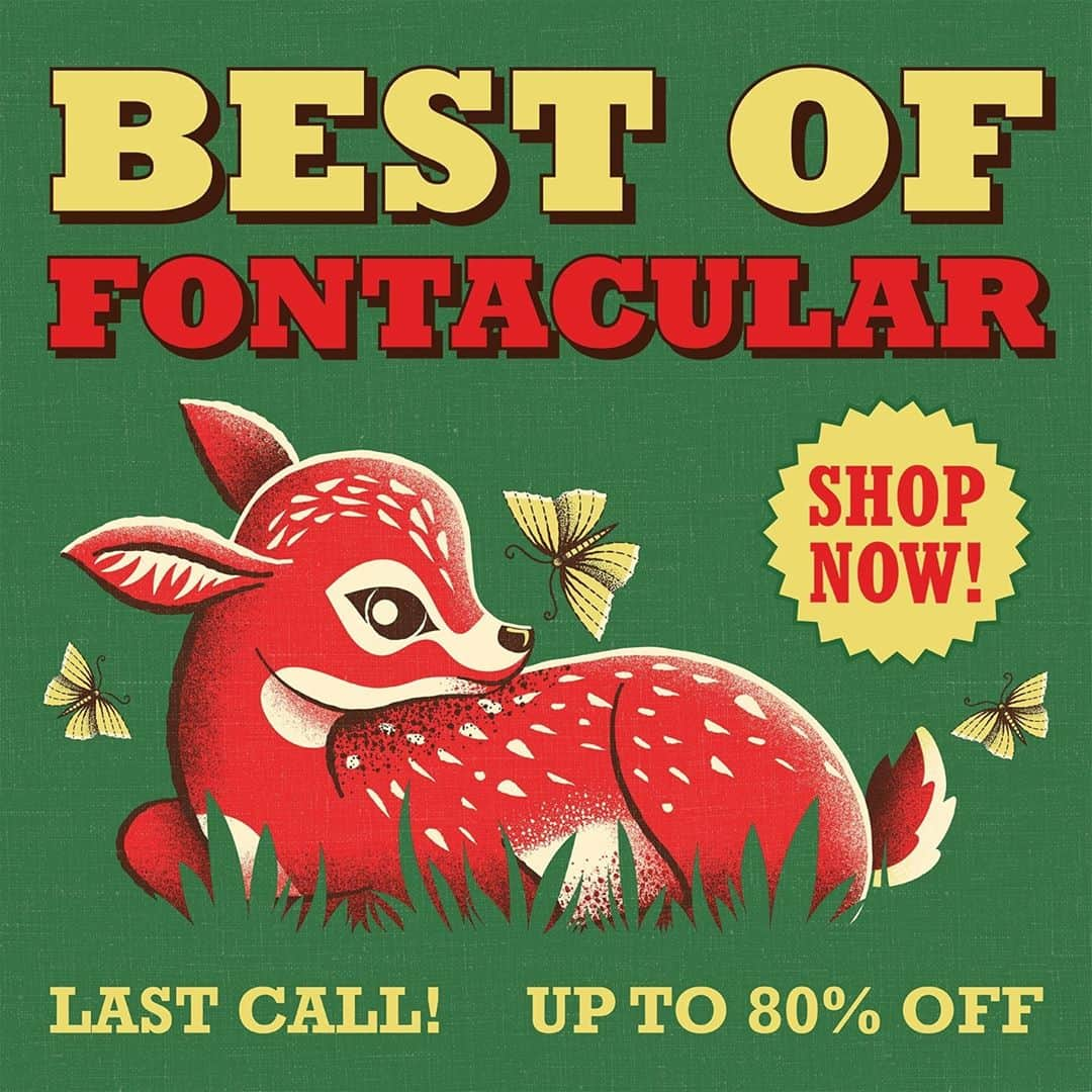 myfontsさんのインスタグラム写真 - (myfontsInstagram)「Last week’s #Fontacular2020 discounts got so much love, and we heard from so many of you that you wanted MOAR, that we’ve revived a selection of discounts for a special one-day ⚡ flash sale ⚡. Today only, we give you the Best of Fontacular: https://bit.ly/37OeVbj」10月27日 16時11分 - myfonts