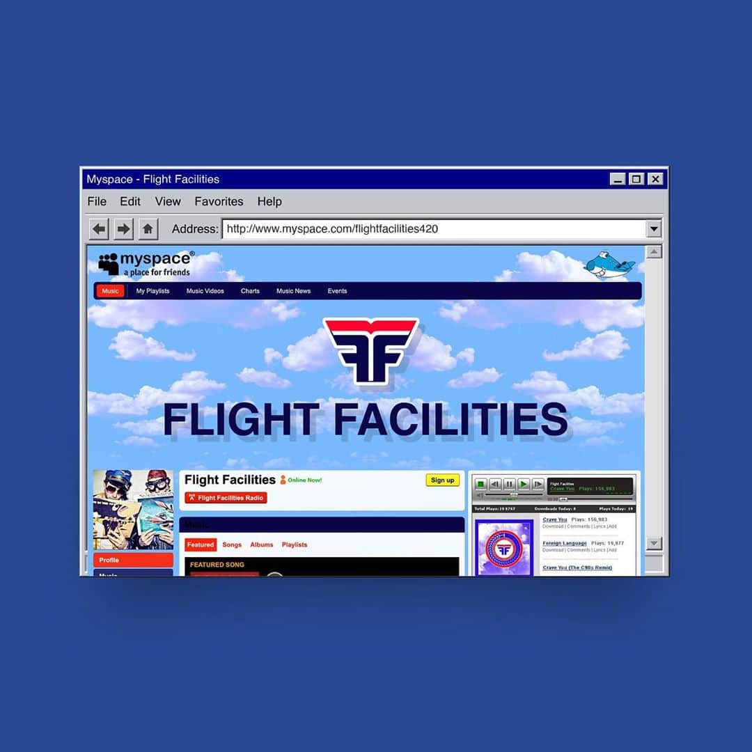 Flight Facilitiesのインスタグラム：「Blog-house, bootlegs and free downloads. We're going back to where it began for us... Next week 🤝 #flightdeck」