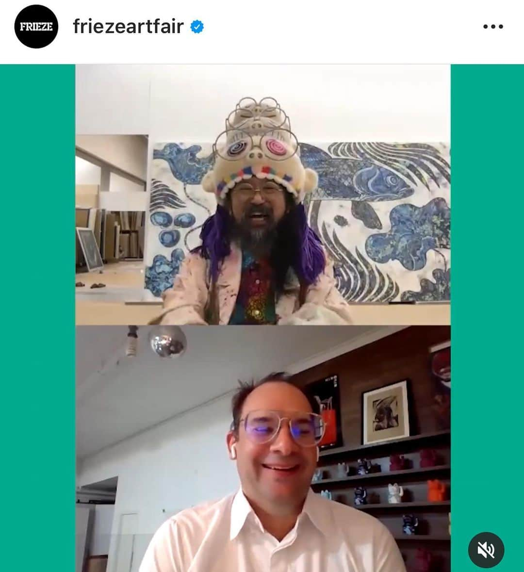 村上隆さんのインスタグラム写真 - (村上隆Instagram)「@friezeartfair  Fun talk! https://www.frieze.com/event/frieze-talks-takashi-murakami-and-tobias-berger?fbclid=IwAR02to6mNyOawuQ5bvC4qb1GrwpwqItFY47hjSDIraLYPlP-BTw9FNtGZLs」10月27日 16時32分 - takashipom