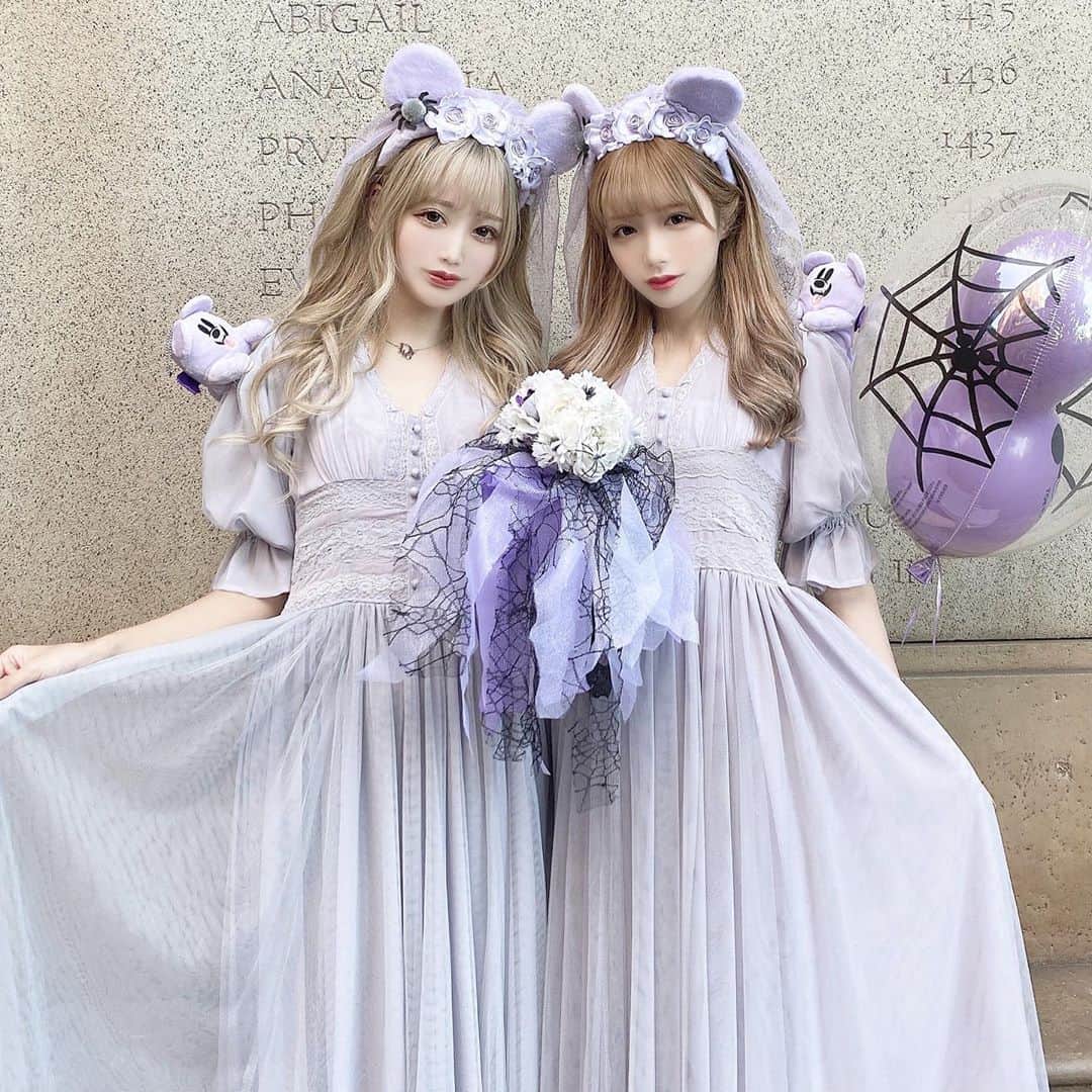 さきぼんさんのインスタグラム写真 さきぼんinstagram 花束はぴょんちゃん作 Tokyodisneyland Disneyland Tdl Disneyig Disneyhalloween Hauntedmansion Thehauntedmansion Dハロ 東京ディズニーランド ディズニーランド ディズニーコーデ 花嫁カチューシャ