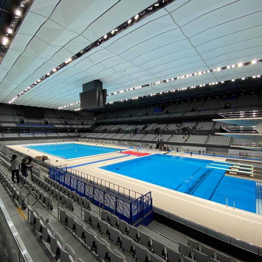 The Japan Timesさんのインスタグラム写真 - (The Japan TimesInstagram)「The newly built Tokyo Aquatics Centre was unveiled during an event on Saturday morning, marking the completion of all venues built for the Tokyo Olympics and Paralympics. Construction on the ¥56.7 billion venue was completed in February. The state-of-the-art arena, located in Tatsumi Seaside Park in Tokyo’s Koto Ward, will host swimming, artistic swimming and diving during next summer’s Tokyo Games. 📸 Kaz Nagatsuka . . . . . . #Japan #Tokyo #news #Olympics #sports #swimming #japantimes #日本 #東京 #ニュース #五輪 #オリンピック #スポーツ #水泳 #スイミング #泳ぎ #ジャパンタイムズ #🏊🏻‍♀️」10月27日 17時33分 - thejapantimes