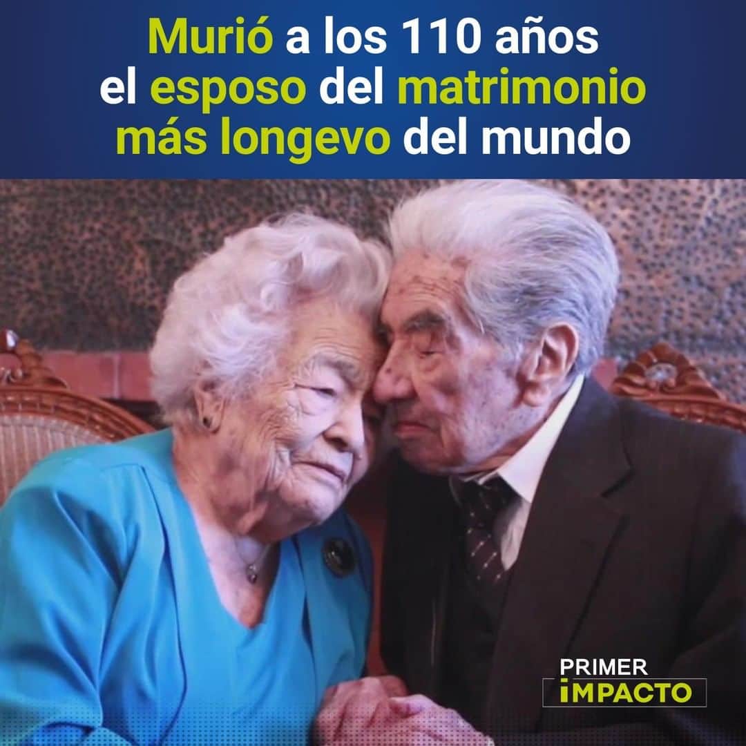 Primer Impactoさんのインスタグラム写真 - (Primer ImpactoInstagram)「💔 Falleció a los 110 años el esposo del matrimonio más longevo.   Los ecuatorianos Waldramina Quinteros, de 104 años, y Julio César Mora, de 110 años, se casaron hace 79 años en contra de la voluntad de sus familias.   “El amor, la madurez y el respeto fueron la clave”, dijo Quinteros.  👉🏼 La historia en el link de nuestra biografía.  #PrimerImpacto.」10月28日 3時32分 - primerimpacto