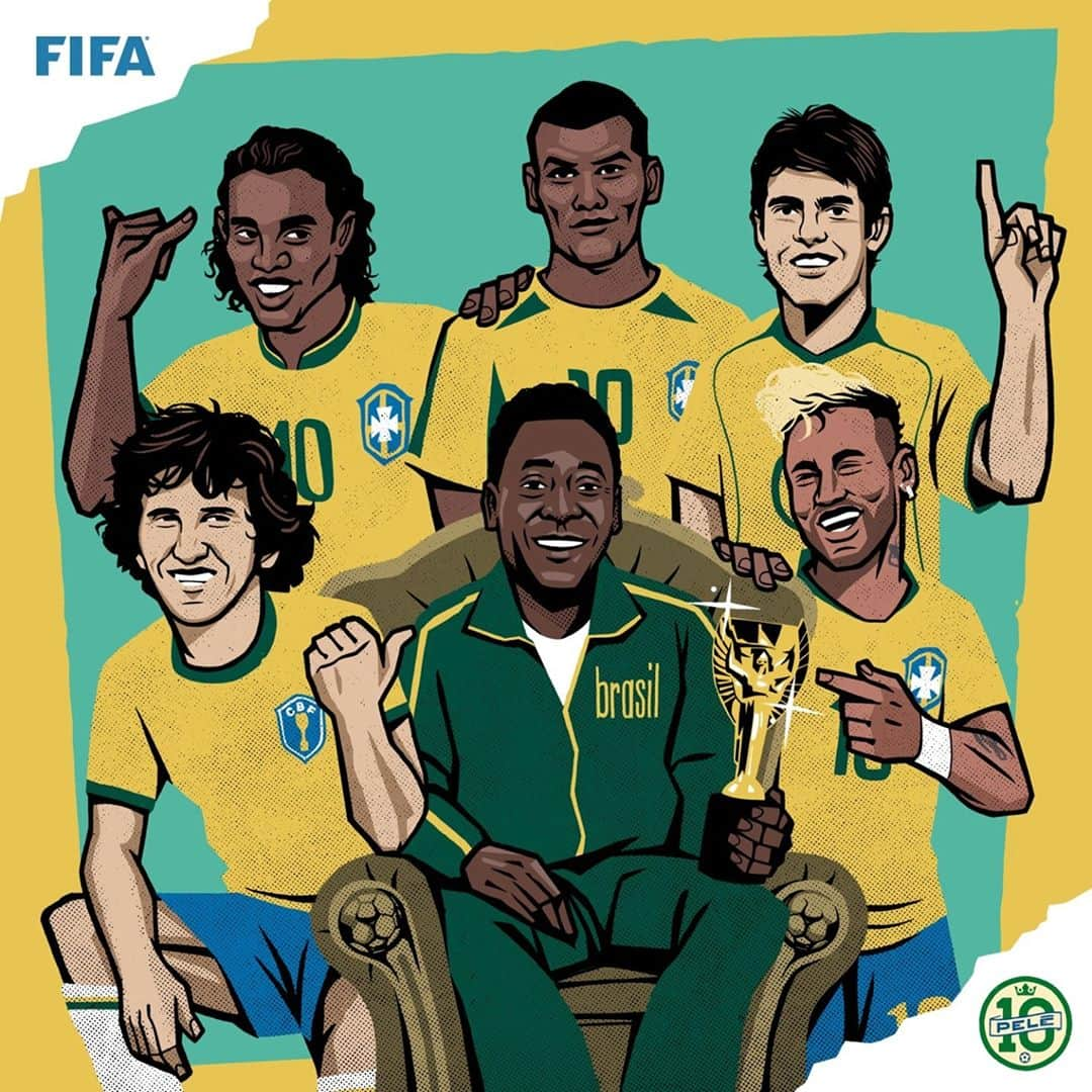 FIFAワールドカップさんのインスタグラム写真 - (FIFAワールドカップInstagram)「The greatest family portrait ever?  🇧🇷 Behold Brazil’s No10 Dynasty  #Pele80 👑 #WorldCup」10月27日 19時47分 - fifaworldcup