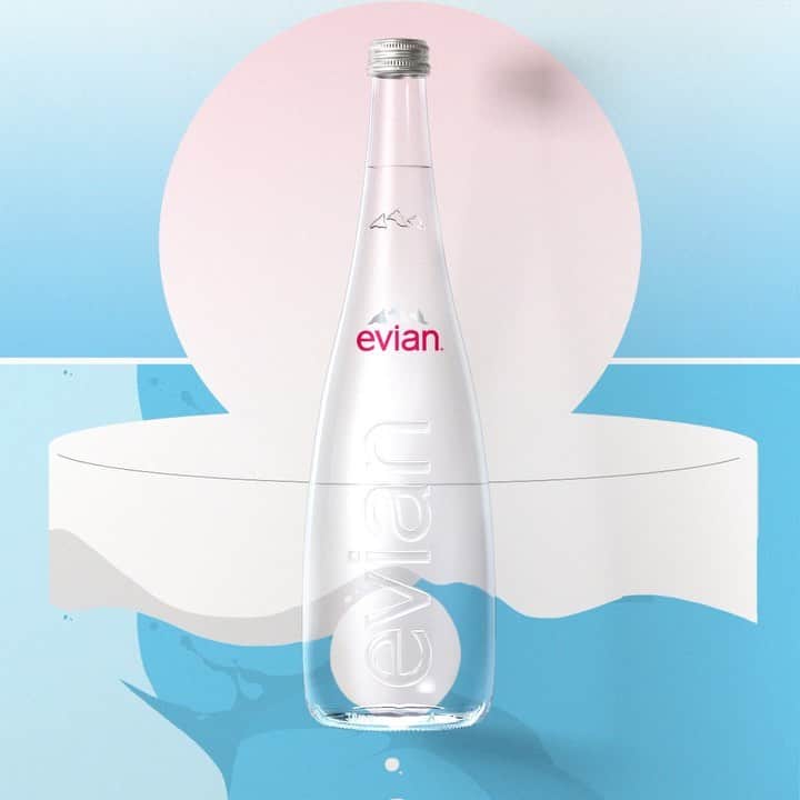 evianのインスタグラム：「Masanobu x evian: Act ✌️  Designer and animator @masanobuhiraoka continues his visual exploration as part of our #ThirsttoCreate series, and we love how our worlds collide.  #evian #evianwater #positivedrops #stayhydrated」