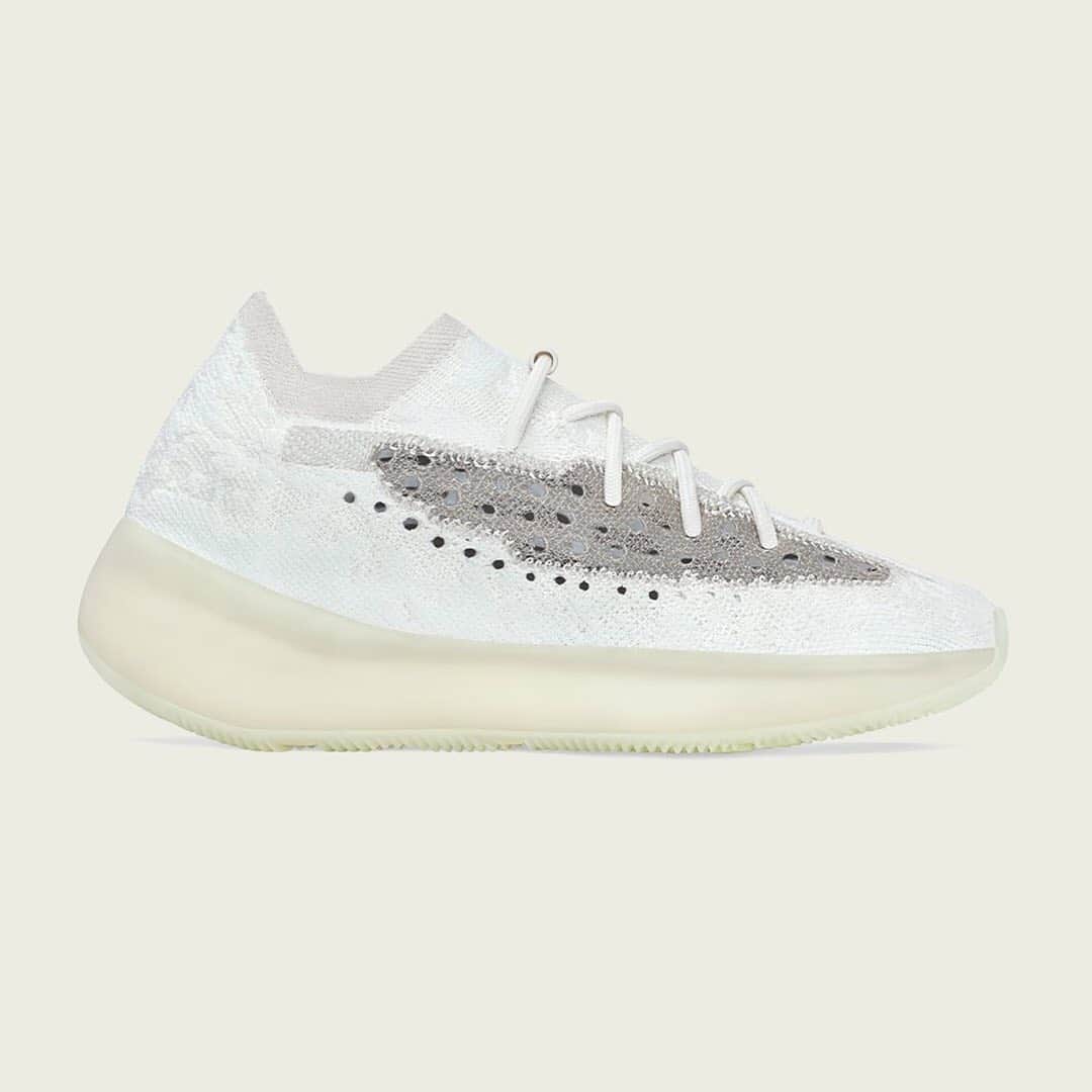 HYPEBEASTさんのインスタグラム写真 - (HYPEBEASTInstagram)「@hypebeastkicks: Here's an official look at the YEEZY BOOST 380 "Calcite Glow." The sneaker has been crafted into a clean colorway, with the PrimeKnit upper constructed from a mixture of white and gray tones complete with a dark brown stripe. Complimenting the muted “Calcite” tones across the upper and midsole, this YEEZY BOOST 380 is finished with glow-in-the-dark detailing across the sneaker. Expect these to release on October 31. ⁠⠀ Photo: @adidas」10月27日 22時51分 - hypebeast