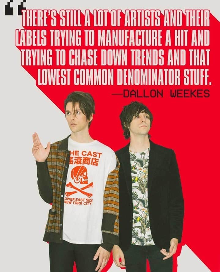 Alternative Pressさんのインスタグラム写真 - (Alternative PressInstagram)「"There's still a lot of artists and their labels trying to manufacture a hit and trying to chase down trends and that lowest common denominator stuff." - @dallonweekes, @idkhow⁠ .⁠ Catch @ryanseaman and Dallon Weekes on the Alternative Press Digital Cover #2 this week discussing their all new album 'Razzmatazz'⁠ LINK IN BIO⁠ .⁠ .⁠ .⁠ #idkhow #idontknowhowbuttheyfoundme #idkhbtfm #dallonweekes #ryanseaman #razzmatazz #altpress #alternativepress」10月27日 23時05分 - altpress