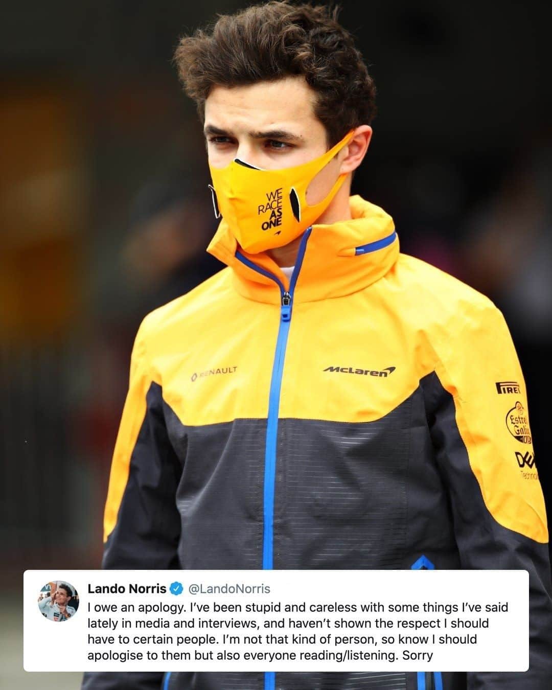 F1さんのインスタグラム写真 - (F1Instagram)「"I’ve been stupid and careless with some things I’ve said"  Lando Norris issues an apology on Twitter after a weekend in Portugal where tensions ran high  #PortugueseGP 🇵🇹 #F1 #Formula1」10月27日 23時05分 - f1