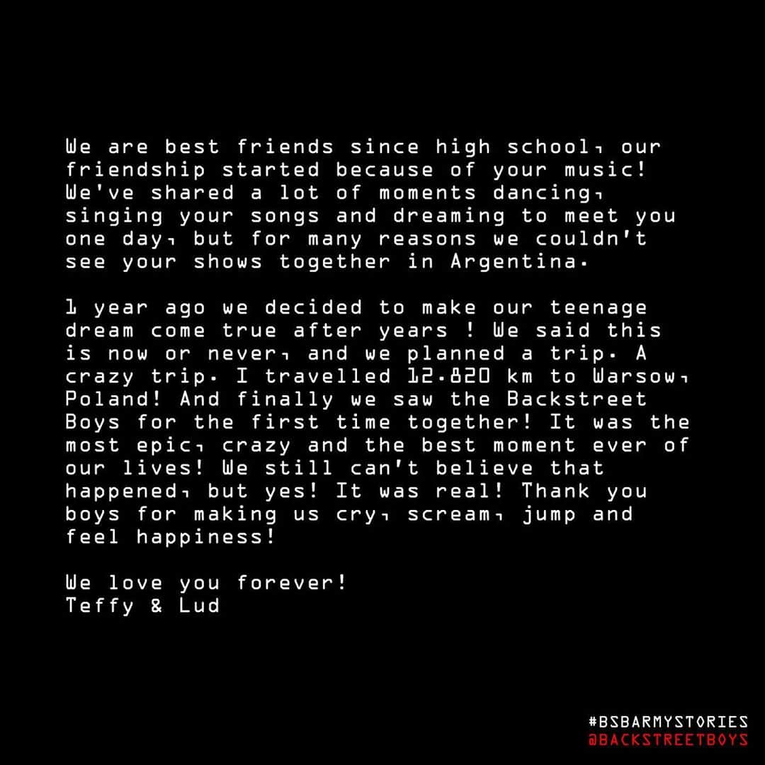 backstreetboysさんのインスタグラム写真 - (backstreetboysInstagram)「Teffy & Lud, we are beyond grateful for your dedication and support!! Sending our love to you both ❤️ #BSBArmyStories」10月28日 4時49分 - backstreetboys