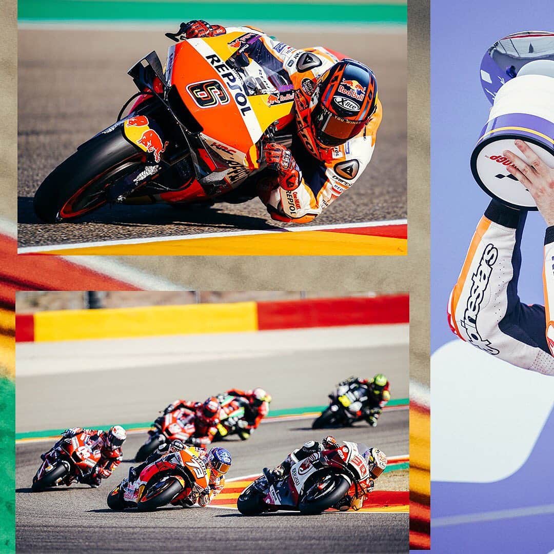 レプソル・ホンダのインスタグラム：「Two weeks in Aragon ✅」