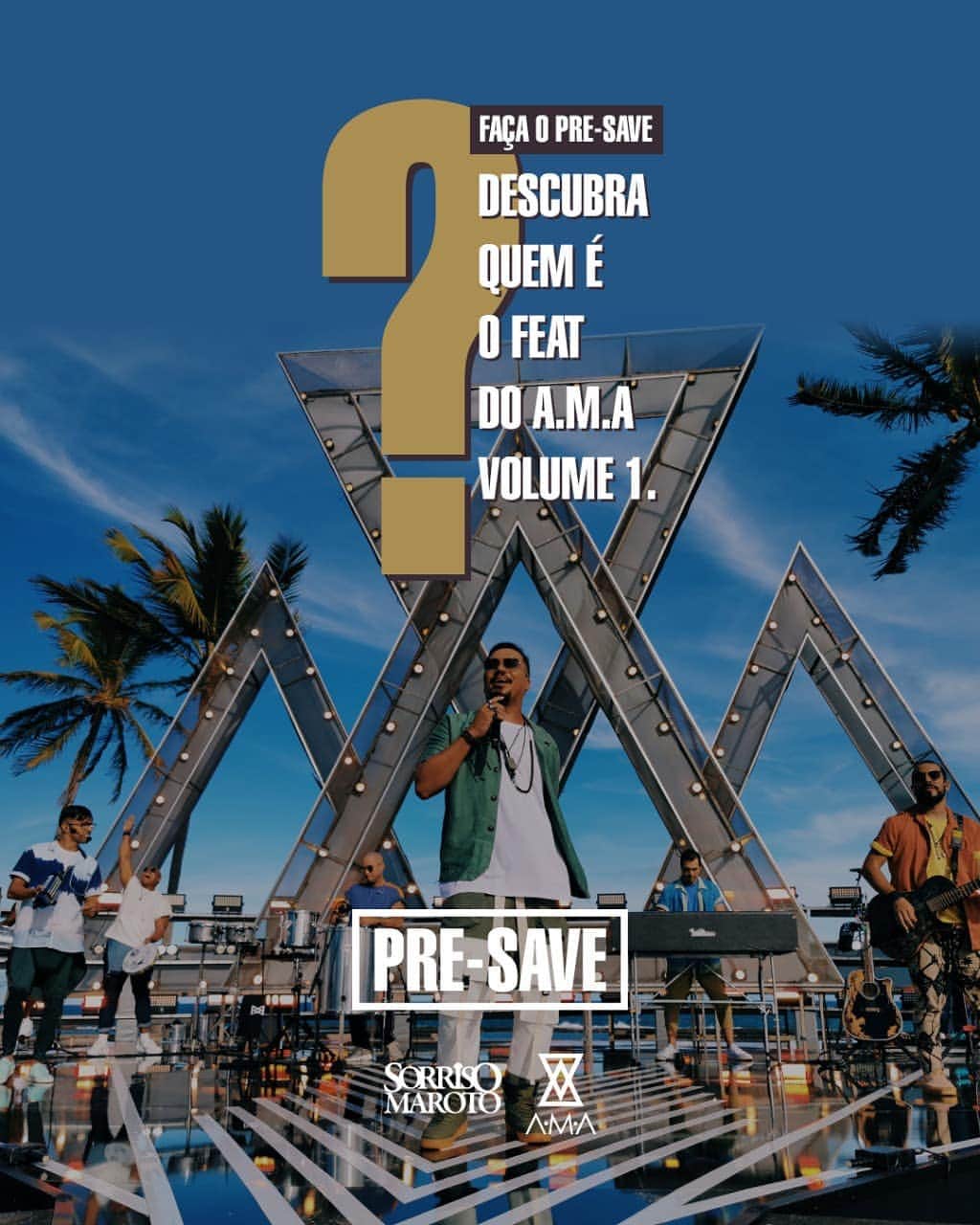 Sorriso Marotoのインスタグラム：「Quer saber qual o feat que estará no "A.M.A - Volume 1"? 😀 Faça agora o pre-save do álbum e descubra quem estará cantando com a gente no lançamento desta sexta-feira! O link pro pre save tá na Bio! 😉 #SorrisoMarotoAMA」