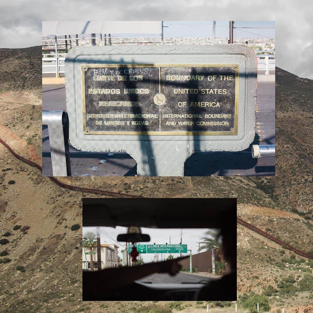 Grace Bonneyさんのインスタグラム写真 - (Grace BonneyInstagram)「These are photographs of the different forms that the fence takes along the 2,000 miles of the US/Mexico border from Tijuana/San Diego, CA to Matamoros/Brownsville,TX.  Pictured above, the @ambosproject team experiences the fence at the many ports of entry throughout the 3 years of our work.  Did you know that the border through the state Texas and Mexico is delineated by the Rio Grande and is sometimes connected by a series of bridges?   All photos by @ginaclyne  #ambosproject #ambosontheroad #sinfronteras #borderartists #designsponge #2020election #lafrontera」10月28日 0時37分 - designsponge