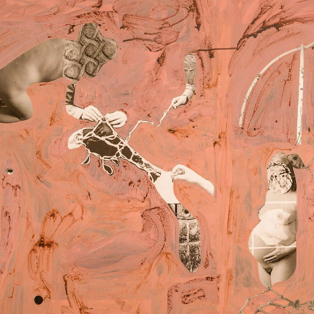 ニューヨーク近代美術館のインスタグラム：「“Through its fluid character, it almost resembles the blood that is flowing through our veins. For me, it’s almost an act of entering the body—going into this microscopic level and seeing how things are moving and shifting.”  Finding connections between her layers of photomontage and ink, #NewPhoto2020 artist @ozlemaltin__ prompts viewers to create narratives by “acknowledging what is happening in between the images.”  To create her work, Altın digs through a photographic archive she has amassed over many years, combining found images with her own photographs into a dense amalgam. To create the mural-scaled “Topography (of time, of body),” the artist printed her montage of images as one photographic print, and then painted directly onto it, covering over much of the imagery to isolate certain elements. The work invites viewers to enter in, drawn not only to the figures but to their change and growth—the “process of becoming.”  Discover a new perspective at the link in our bio, or moma.org/newphoto2020 --- 📸 “Topography (of time, of body)” (detail). 2019. Ink on photo print on primed canvas; Installation view, “Part of the Labyrinth,” Göteborg International Biennial for Contemporary Art, Sweden, September 7-November 17, 2019. Photo: Hendrik Zeitler  📸 “The Lovers (Intuition).” 2017. Ink, lacquer, oil paint on archival photo print. Photo: Markus Krottendorfer  📸 “Untitled (grow in the dark I),” 2019. Ink on archival photo print. Photo: Ivo Corrà  📸 “Ancestors (spirits watch me).” 2019. Pigmented inkjet print, with ink, framed. Photo: Ivo Corrà  All works courtesy the artist. © Özlem Altın」