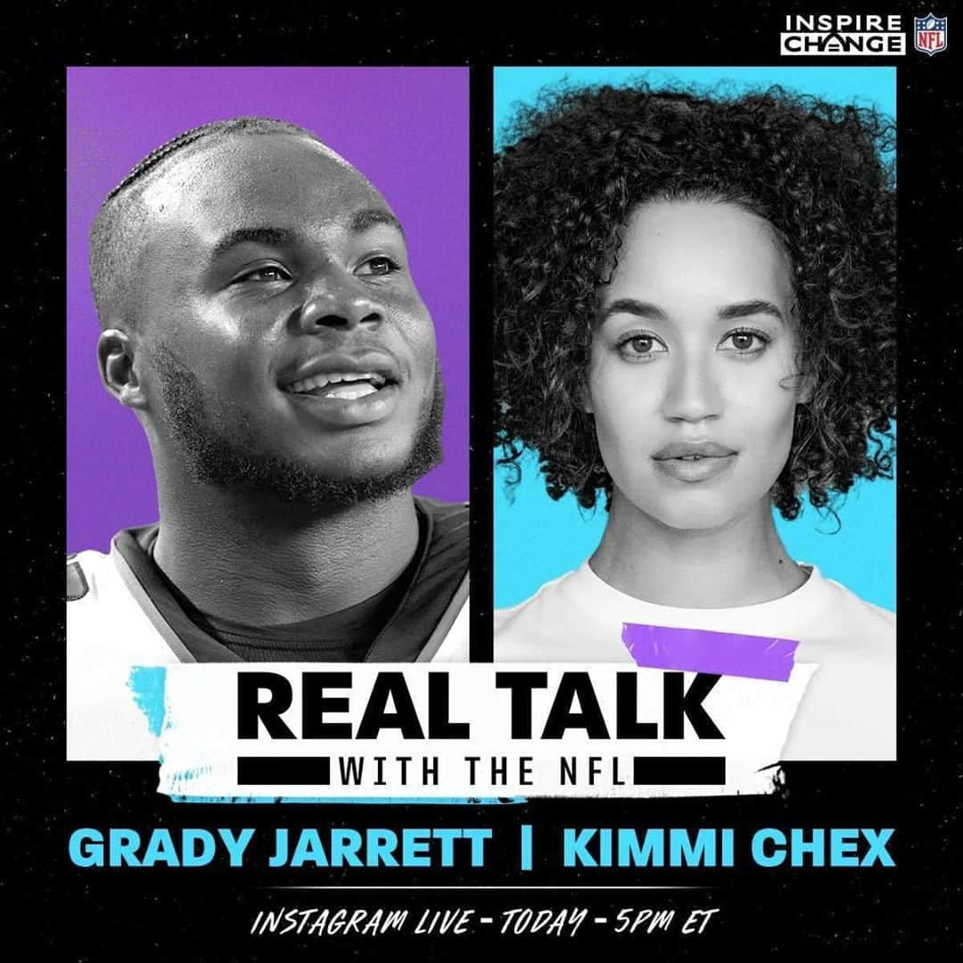 NFLさんのインスタグラム写真 - (NFLInstagram)「What are the @AtlantaFalcons doing to #InspireChange? @GradyJarrett shares an update with @kimmichex TODAY, 5PM ET on our IG LIVE.」10月28日 2時01分 - nfl