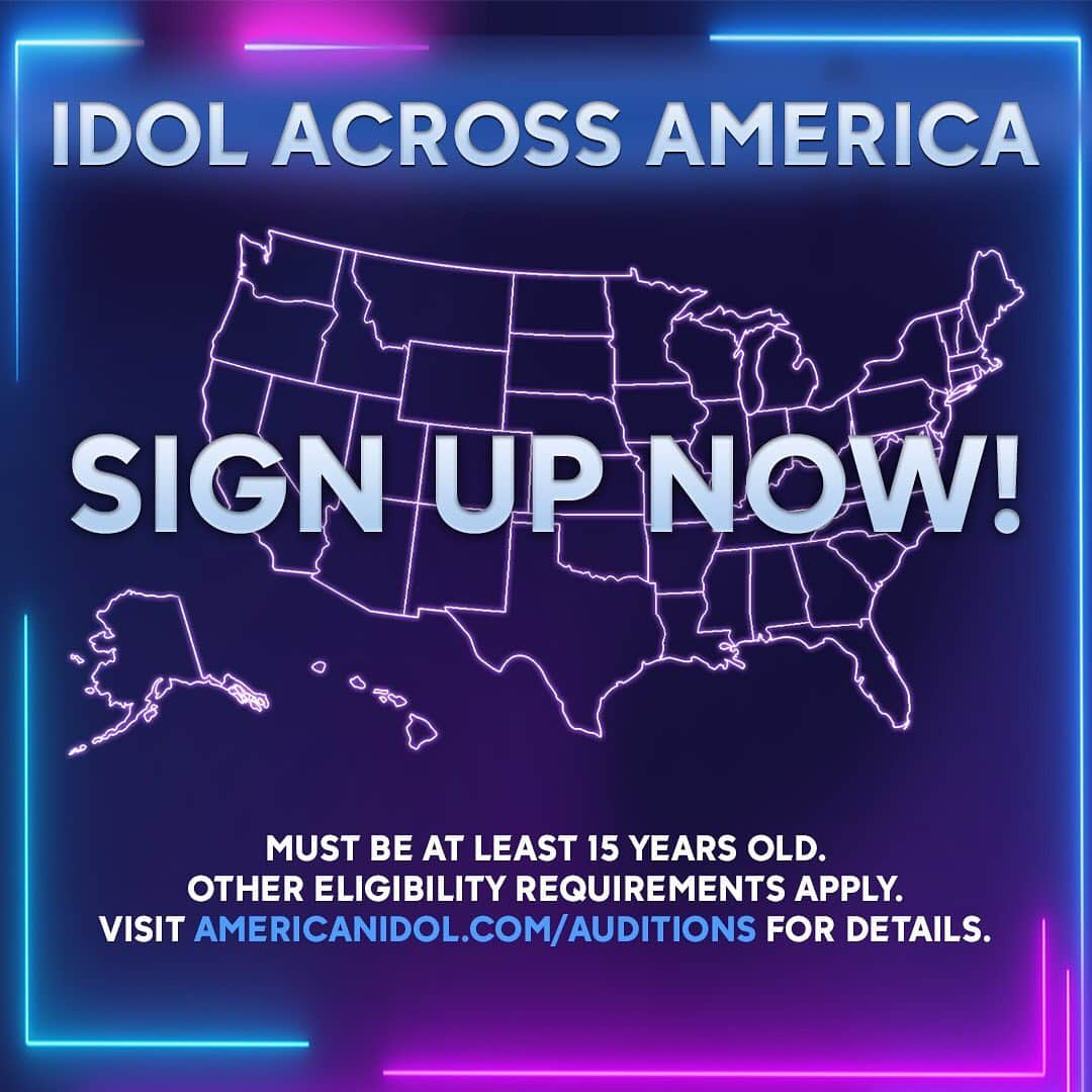 American Idolさんのインスタグラム写真 - (American IdolInstagram)「Sign up now to sing online for our producers, TOMORROW! 🎤🌟 AmericanIdol.com/Auditions #TheNextIdol」10月28日 2時48分 - americanidol