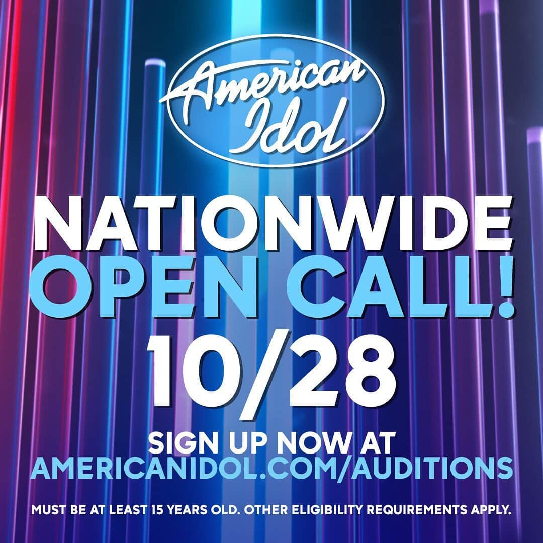 American Idolさんのインスタグラム写真 - (American IdolInstagram)「Sign up now to sing online for our producers, TOMORROW! 🎤🌟 AmericanIdol.com/Auditions #TheNextIdol」10月28日 2時48分 - americanidol