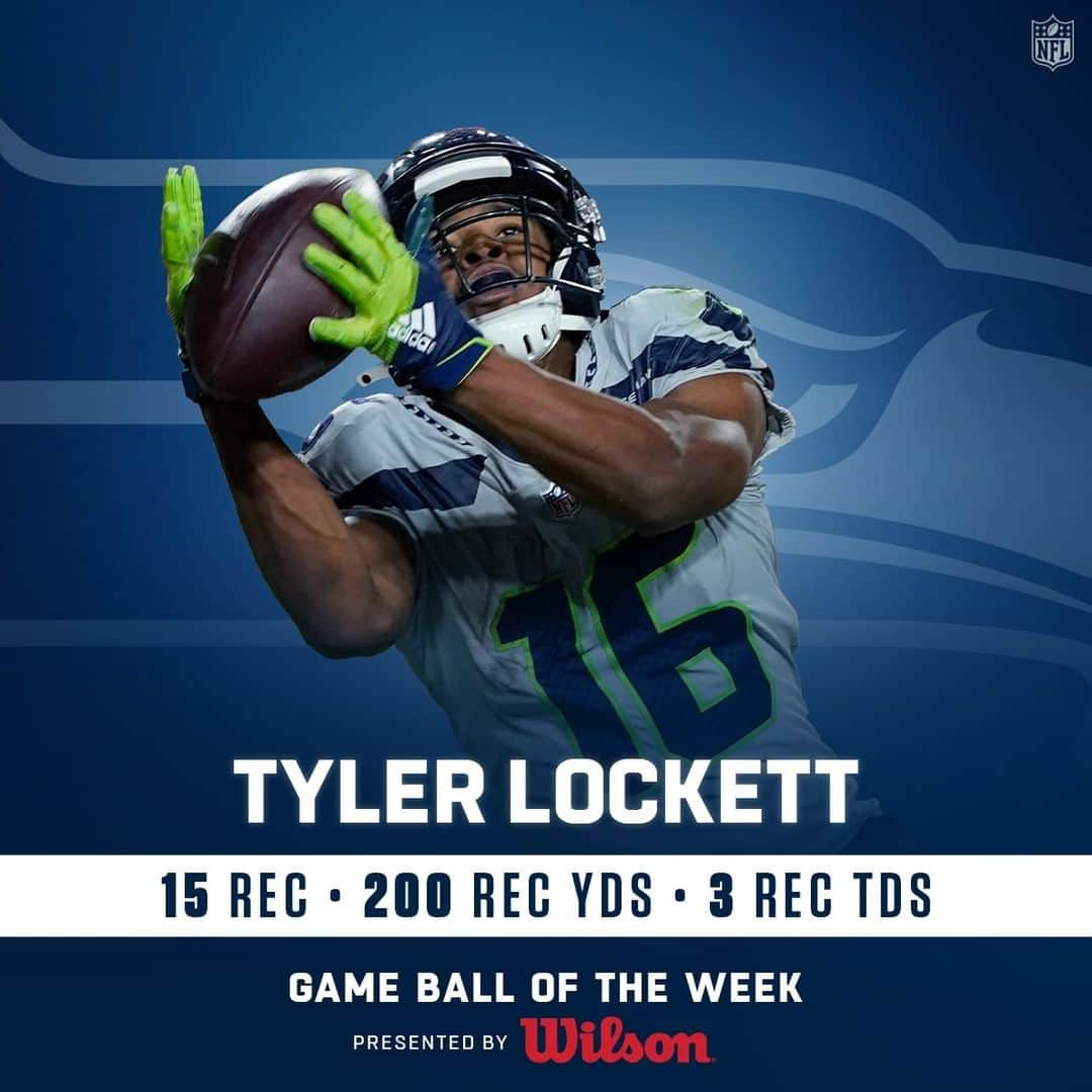 NFLさんのインスタグラム写真 - (NFLInstagram)「The game ball of the week goes to @seahawks WR @tdlockett12! 🥇」10月28日 6時30分 - nfl