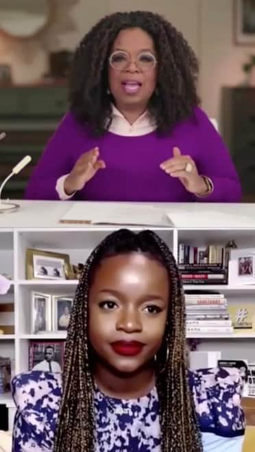 オプラ・ウィンフリーのインスタグラム：「We had a great time in Wisconsin on night one of #ZoomWithOprah with @repgwenmoore, @mspackyetti, Alpha Kappa Alpha, Delta Sigma Theta, Sigma Gamma Rho, Zeta Phi Beta, and a surprise visit from Senator @kamalaharris! Here’s a question that came up that’s important for everyone to know. Next stop: North Carolina! See y’all tonight at 8 PM EST. Join us for free by registering at zoomwithoprah.com. @ownyourvote」