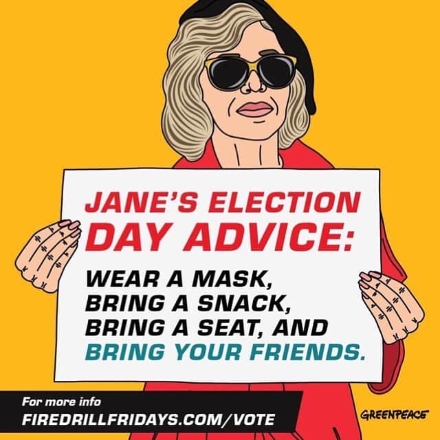 ジェーン・フォンダさんのインスタグラム写真 - (ジェーン・フォンダInstagram)「Repost from @firedrillfriday • It's officially ONE WEEK until #ElectionDay 🗳 ⠀⠀⠀⠀⠀⠀⠀⠀⠀ Listen to Jane Fonda's advice! 👇 And visit FireDrillFridays.com/VOTE for more info.」10月28日 7時30分 - janefonda