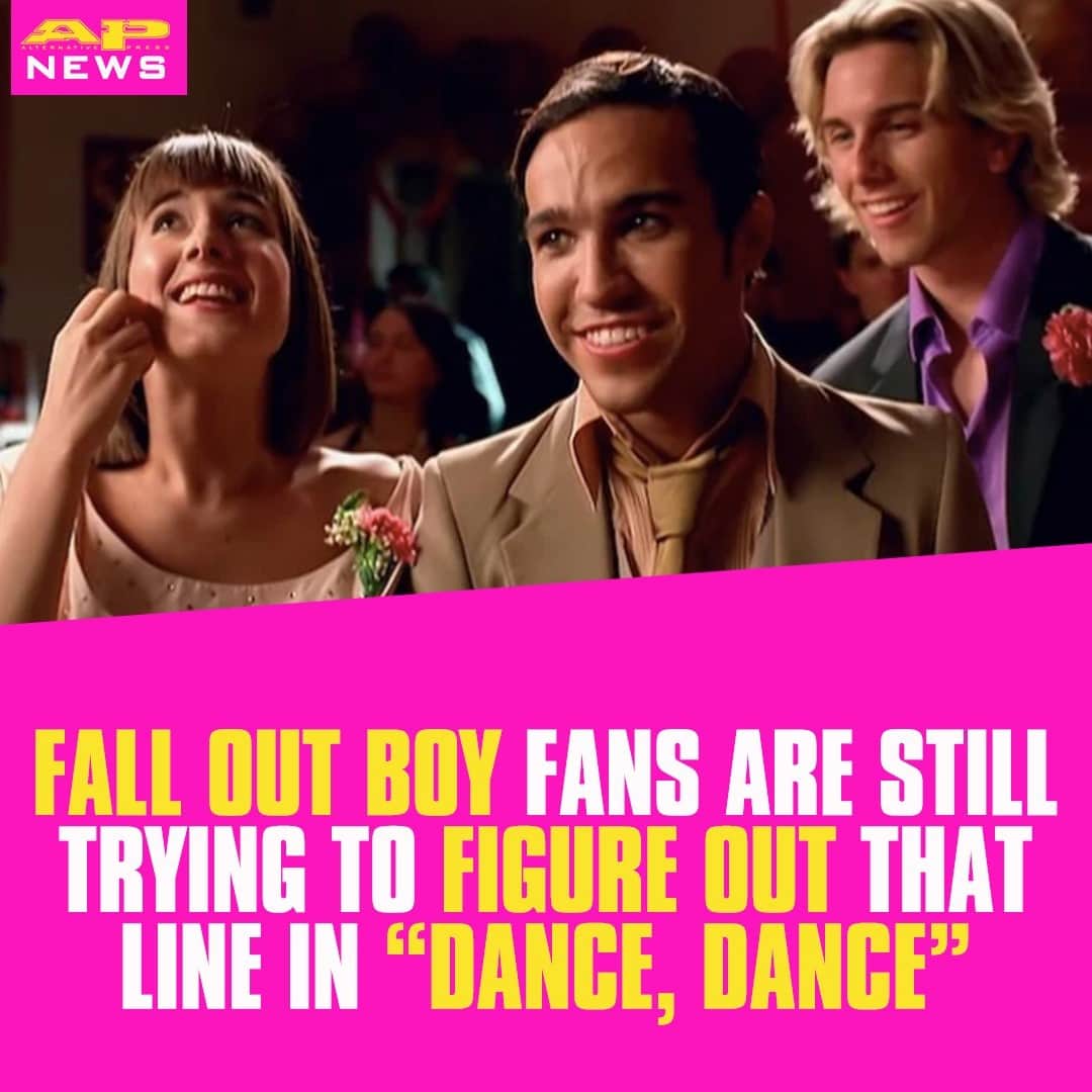 Alternative Pressさんのインスタグラム写真 - (Alternative PressInstagram)「@falloutboy fans are still trying to figure out this line in “Dance, Dance” you’ve probably never noticed before⁠ LINK IN BIO⁠ .⁠ .⁠ .⁠ #falloutboy #fob #dancedance #falloutboydancedance #altpress #alternativepress」10月28日 8時01分 - altpress