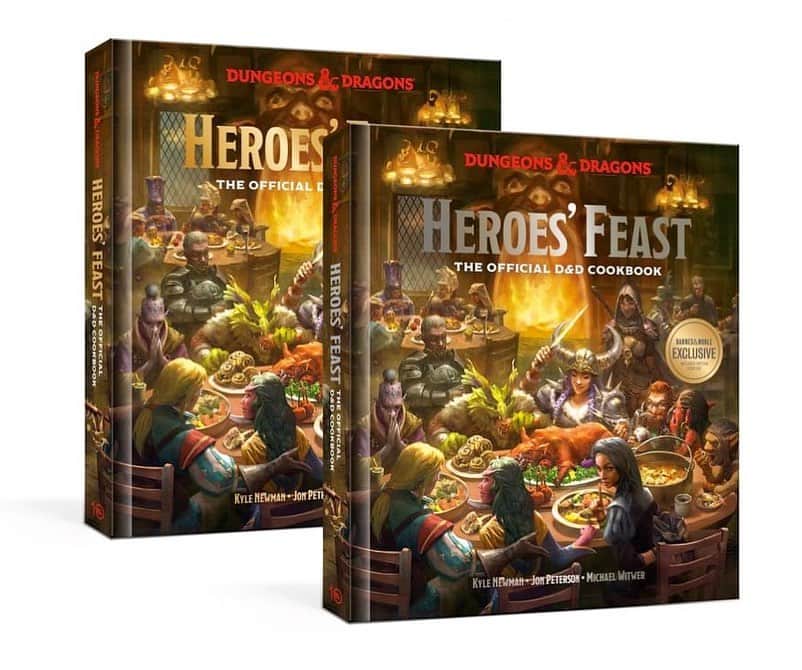 カイル・ニューマンさんのインスタグラム写真 - (カイル・ニューマンInstagram)「HEROES' FEAST: THE OFFICIAL DUNGEONS & DRAGONS COOKBOOK is in stores RIGHT NOW! If you love D&D, fantasy or food, then this book is absolutely for YOU! It's loaded with an eclectic array of recipes for any occasion (or holiday) especially game night... as well as serving as a guide to the varied culinary traditions of fantasy cultures including dwarves, elves, halflings and more...  I am deeply proud of this book and the team. Two years in the making. Kudos to my co-authors Mike Witwer and Jon Peterson as well as the fine folks at Wizards of the Coast, Ten Speed Press and Penguin Random House.   PS--if you love the book, PLEASE give it a nice review on Amazon. That really helps!   PPS--the exclusive Barnes & Noble edition features a special fold out culinary map of Faerun by Jared Blando #dnd #rpg #cooking #cuisine  #holidays #roleplaying #roleplayinggames #fantasy #artandarcana」10月28日 8時44分 - kyle_newman