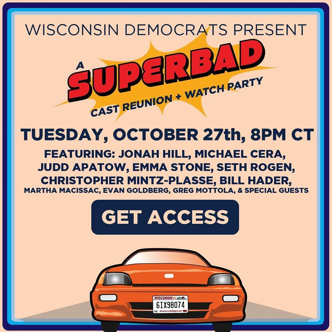 レオナルド・ディカプリオさんのインスタグラム写真 - (レオナルド・ディカプリオInstagram)「#Wisconsin is a crucial swing state this Election so join @JonahHill and the cast of #Superbad for a special reunion and watch party tonight in support of @WisDems.   Sign up now and watch live from 6pm PT / 9pm ET tonight at wisdems.org/superbad (see link in bio).  #SuperbadWatchParty #Vote #Vote2020」10月28日 8時51分 - leonardodicaprio