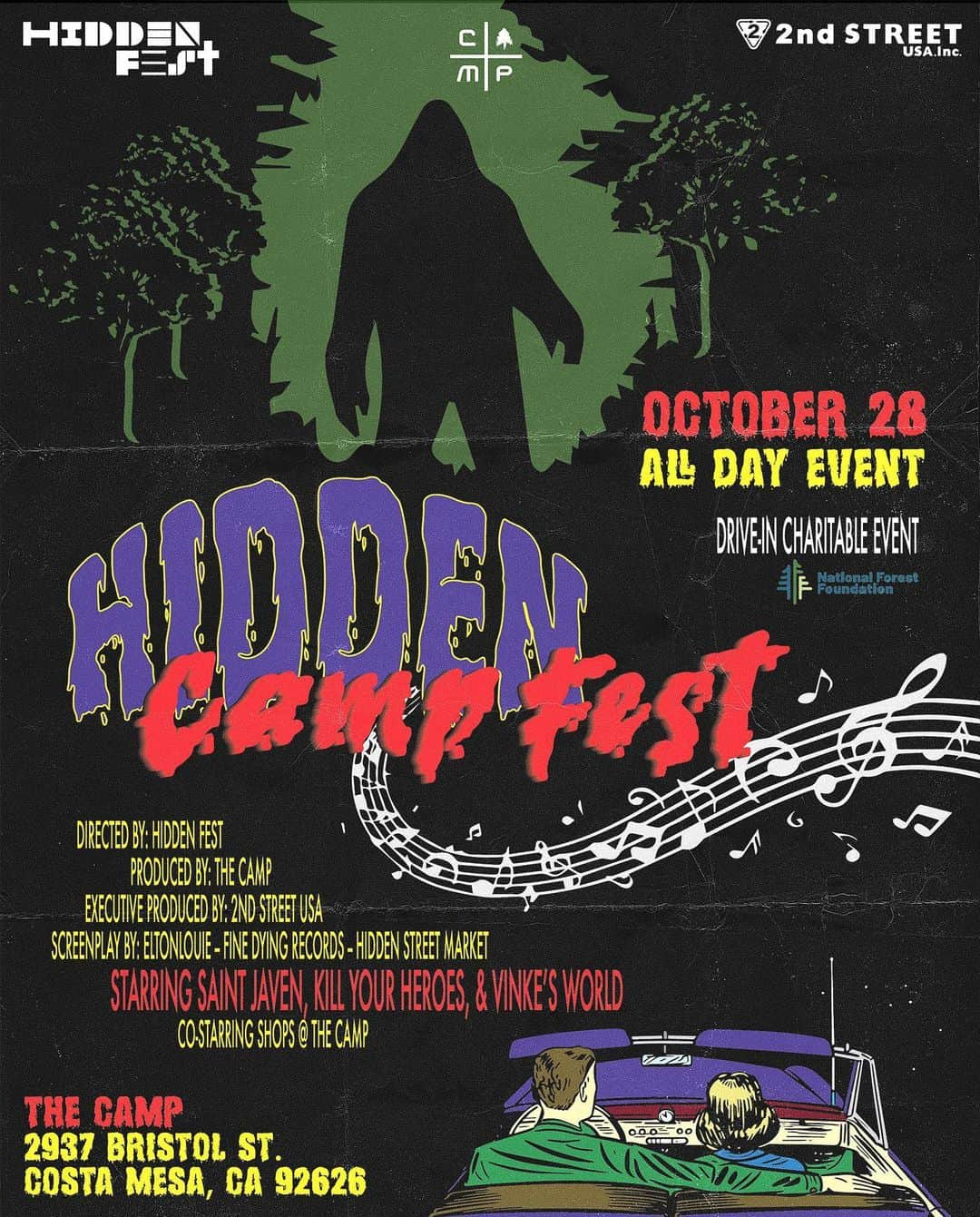 2nd STREET USAさんのインスタグラム写真 - (2nd STREET USAInstagram)「🎃Hidden Camp Fest event🎃  「 all-day, free outdoor benefit concert —Wednesday 3/28」  we are throwing our first Halloween dress up concert event at our Costa Mesa location @thecampoc   proceeds for the live outdoor benefit concert will be donated to the @nationalforests to replant greenery from the recent fires  donations can be submitted at the onsite info booth   attendees will receive our free reusable shopping bags for Halloween trick or treating in stores within The Camp while supplies last*  text THECAMP at 313131 for more info and updates on the event   current COVID regulations still apply during this event  have a happy and safe Halloween!  ————————————————————  #2ndstreet #secondhandfashion #sellyourclothes  #2ndstreetusa #2ndstreetvintage #photography #halloween #happyhalloween #subscribersonly  #thecampoc #costamesa #orangecounty  #sustainablefashion #sustainability #secondhandfirst」10月28日 9時09分 - 2ndstreetusa