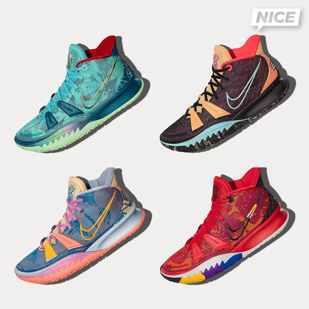 Nice Kicksさんのインスタグラム写真 - (Nice KicksInstagram)「Are you going to roll the dice on a mystery pair of Kyrie 7s? 👀 Which pair are you hoping for? 🤞」10月28日 9時16分 - nicekicks